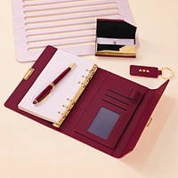 NotebookJournal Metal Ballpoint Pen Keychain Card HolderCustom Logo Business Gift Set