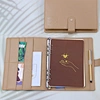 leather ring binder notebookpu leather cover a5 notebookloose leaf business binder planner