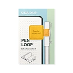 Porte-stylo auto-adhésif en cuir PU avec couleurs et formes mélangées