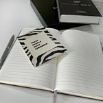 Coffret de journal ligné A5 en feuille d'or pour cadeau d'entreprise