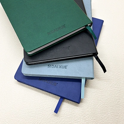 Maßgeschneidertes PU-Leder-Hardcover-Notizbuch-Stiftset