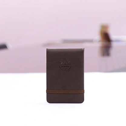 Small Pocket Diary for Travel GiftCustom Gold Foil Logo Elastic Band Closure