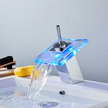 ROVATE LED Waterfall Bathroom Basin Faucet