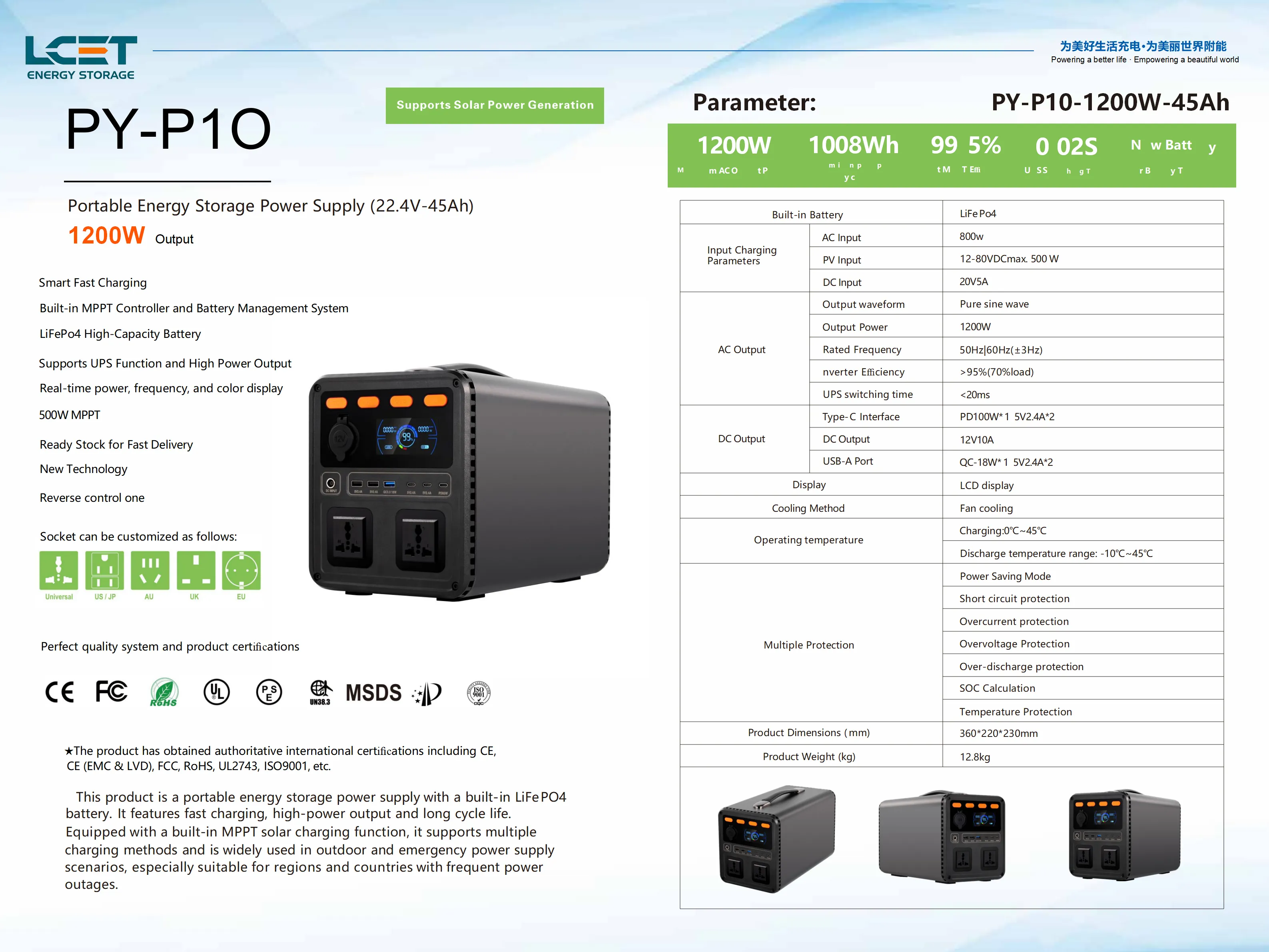 Portable Power Station 1200W