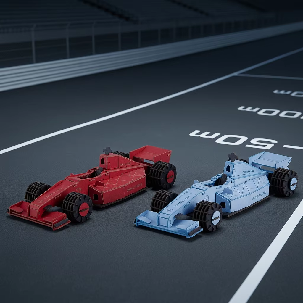 CUPUZ Race Car 3D Paper Model Kit, iconic racing car souvenir DIY paper puzzle