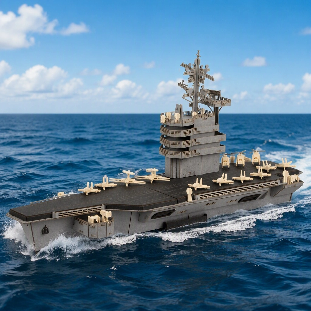 CUPUZ 3D Aircraft Carrier Cardboard Construction Kits DIY Naval Ships Assemble Models for Stationery,Museum,Art&Collectible