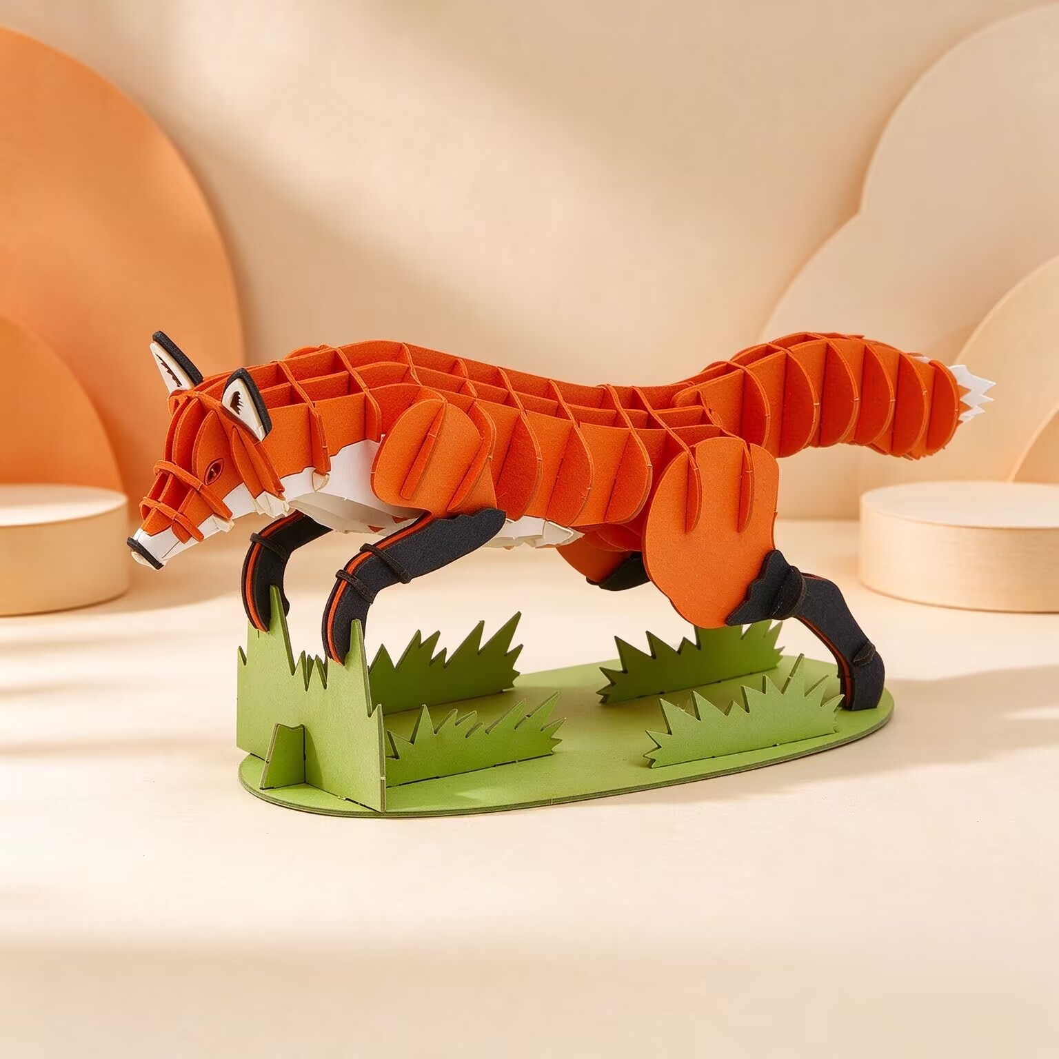 3D Paper Puzzle European Fox – DIY Animal Model, Educational Toy & Creative Gift