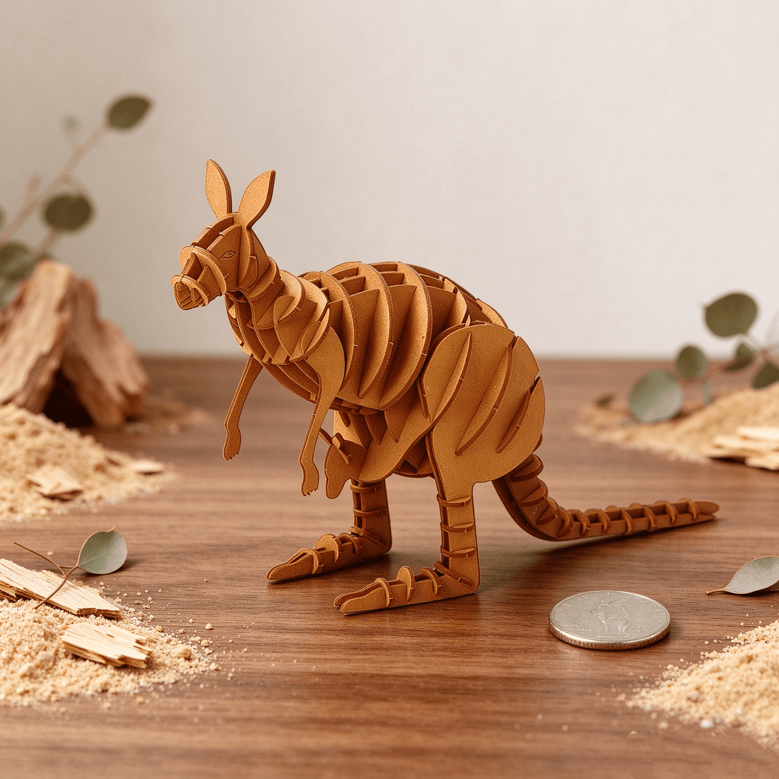 CUPUZ 3D Paper Kangaroo Puzzle – DIY Australian Animal Model