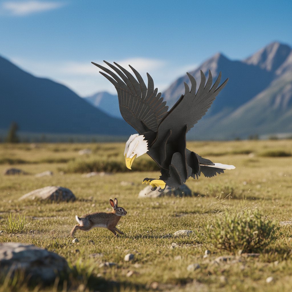 3D Eagle Puzzle, Creative Bird Cardboard Puzzle, DIY Eagle Model, Bird Animal Puzzle, Wildlife Puzzle, Eagle Figurine,Wholesale 3D Puzzle, OEM Cardboard Puzzle, Eco-friendly DIY Kit, No Glue Puzzle Model, Desk Decor Eagle, Custom Logo Puzzle, Bulk Bird