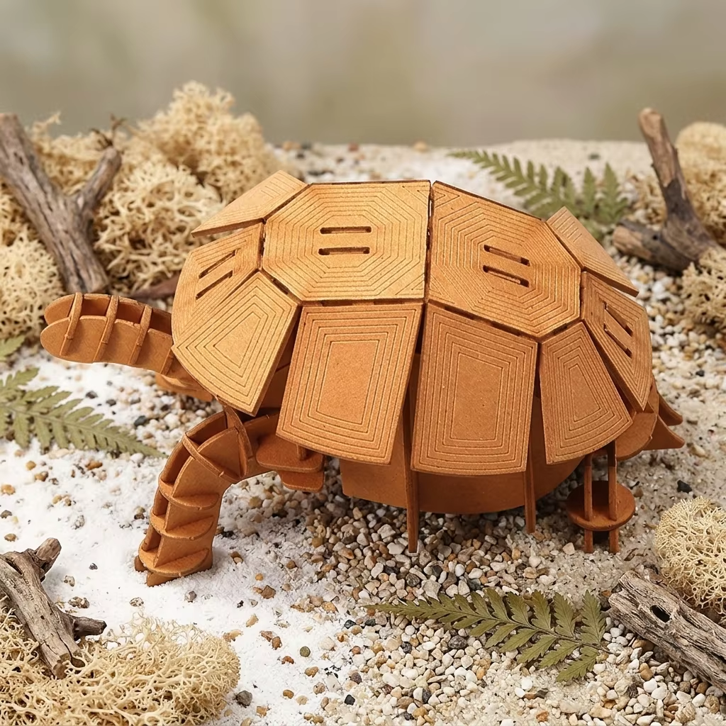 CUPUZ Turtle 3D Paper Model Kit, lifelike reptile turtle wildlife souvenir DIY paper puzzle