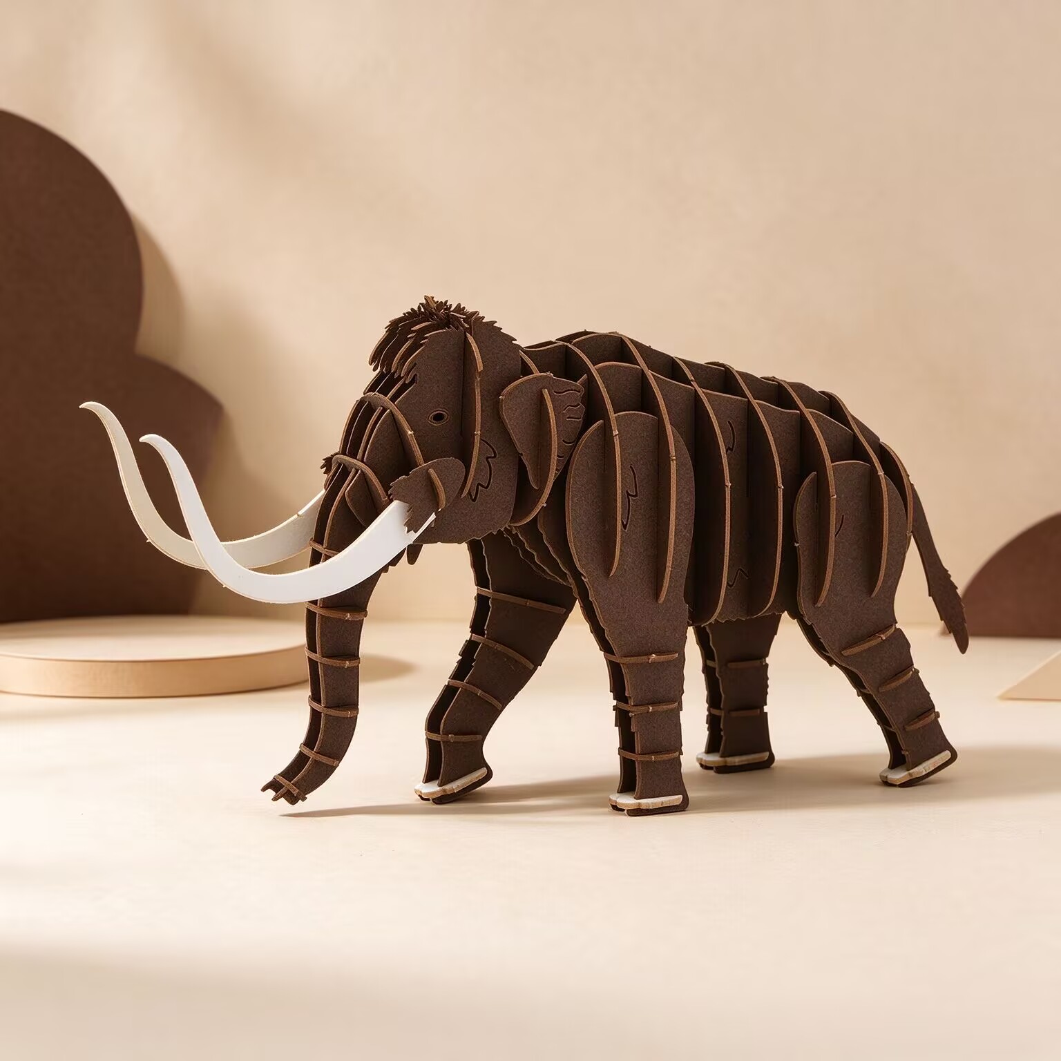 CUPUZ 3D Paper Puzzle Mammoth – DIY Animal Model and Paper Craft Kit
