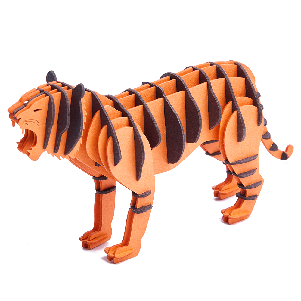 CUPUZ 3D Paper Puzzle Tiger – DIY Tiger Model and Paper Craft Kit