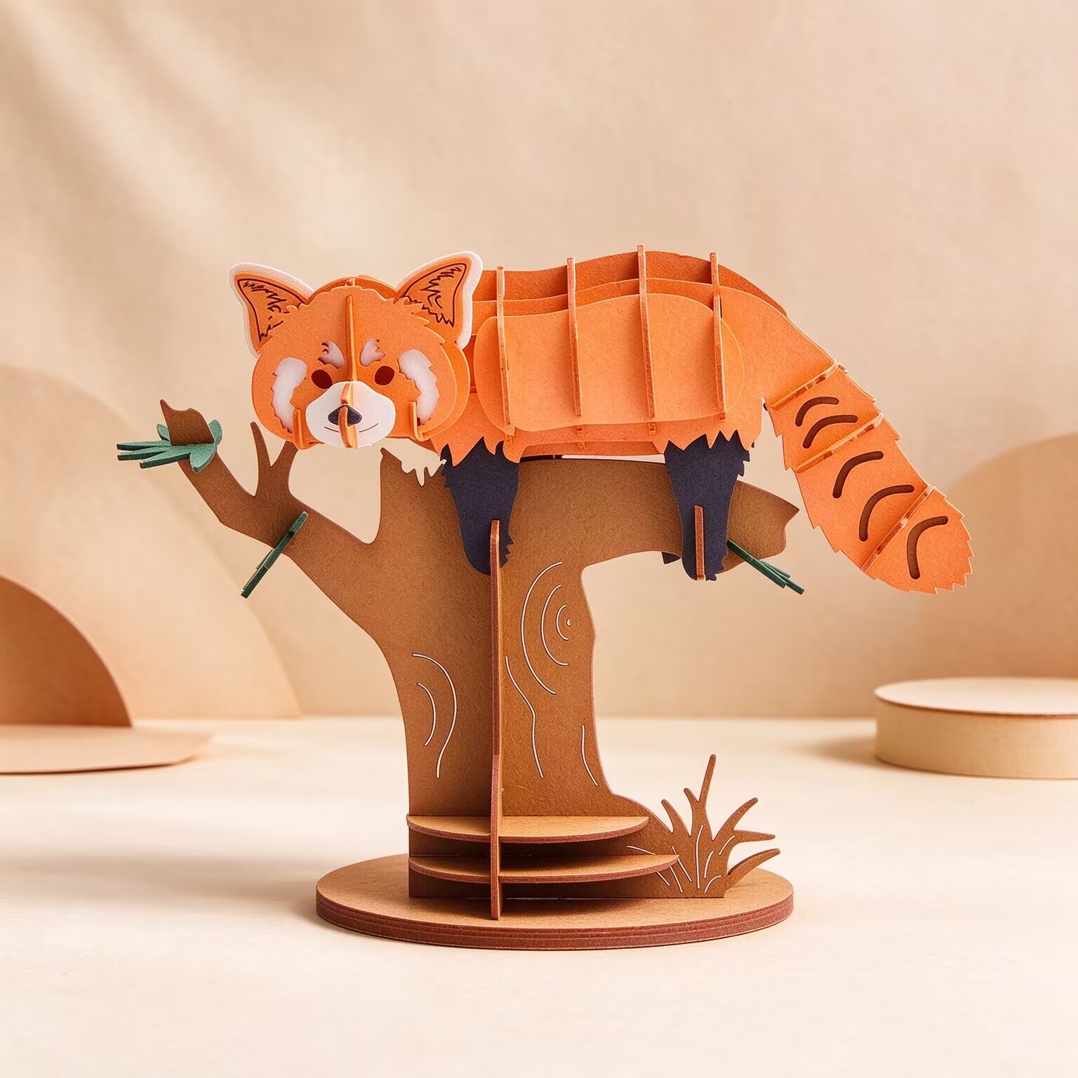 3D Paper Puzzle Red Panda – DIY Animal Model, Educational Toy & Creative Gift