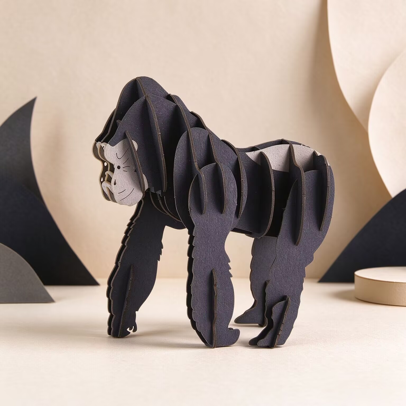 3D Paper Puzzle Gorilla – DIY Animal Model, Educational Toy & Creative Gift