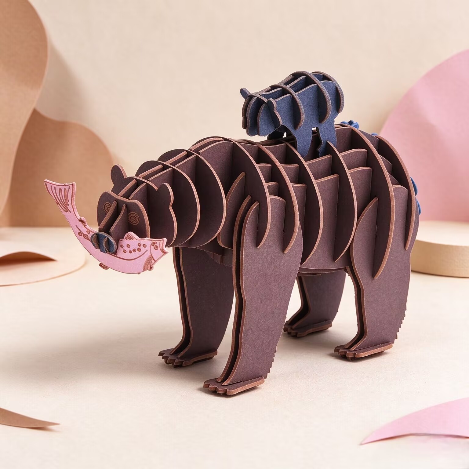 CUPUZ 3D Paper Puzzle Bear – DIY Bear Model and Paper Craft Kit
