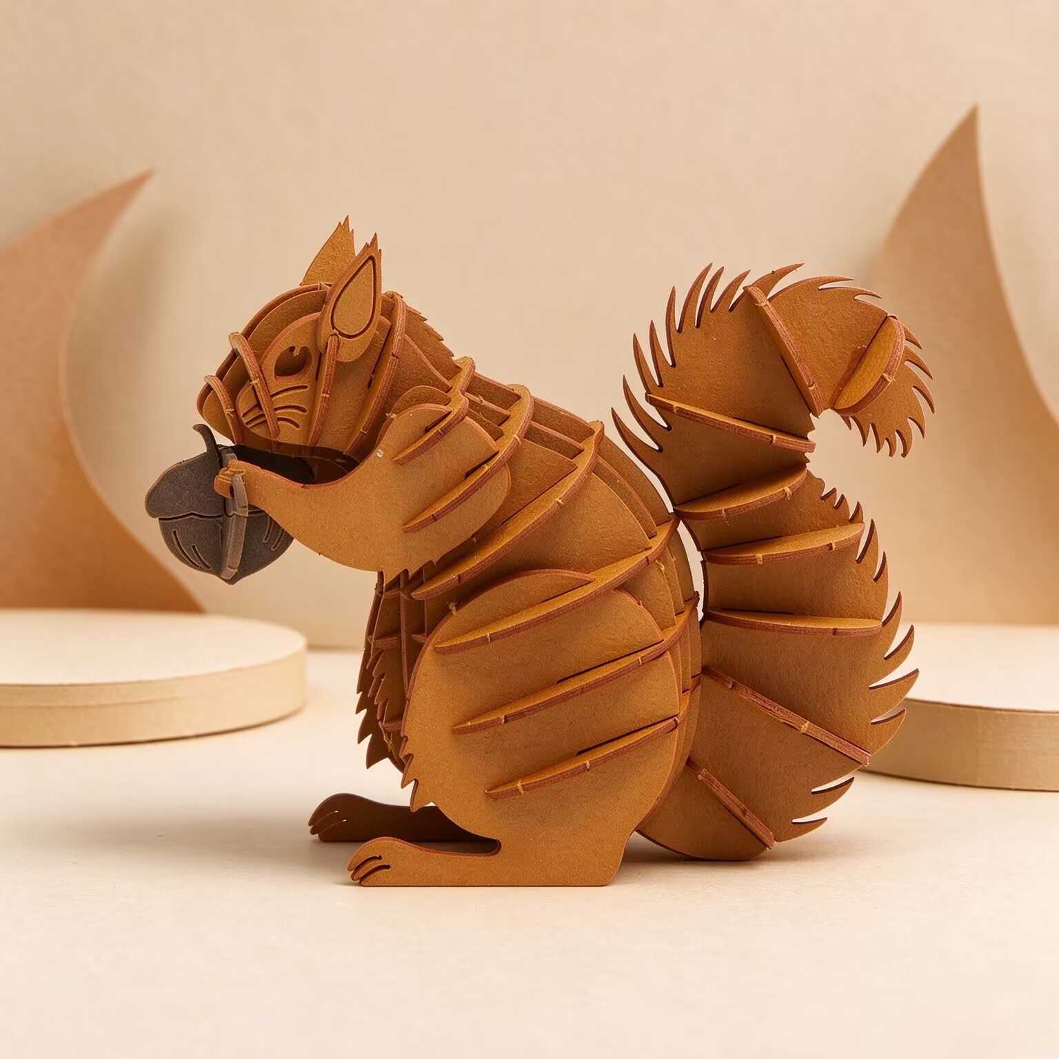 CUPUZ 3D Paper Puzzle European Squirrel DIY Animal Model