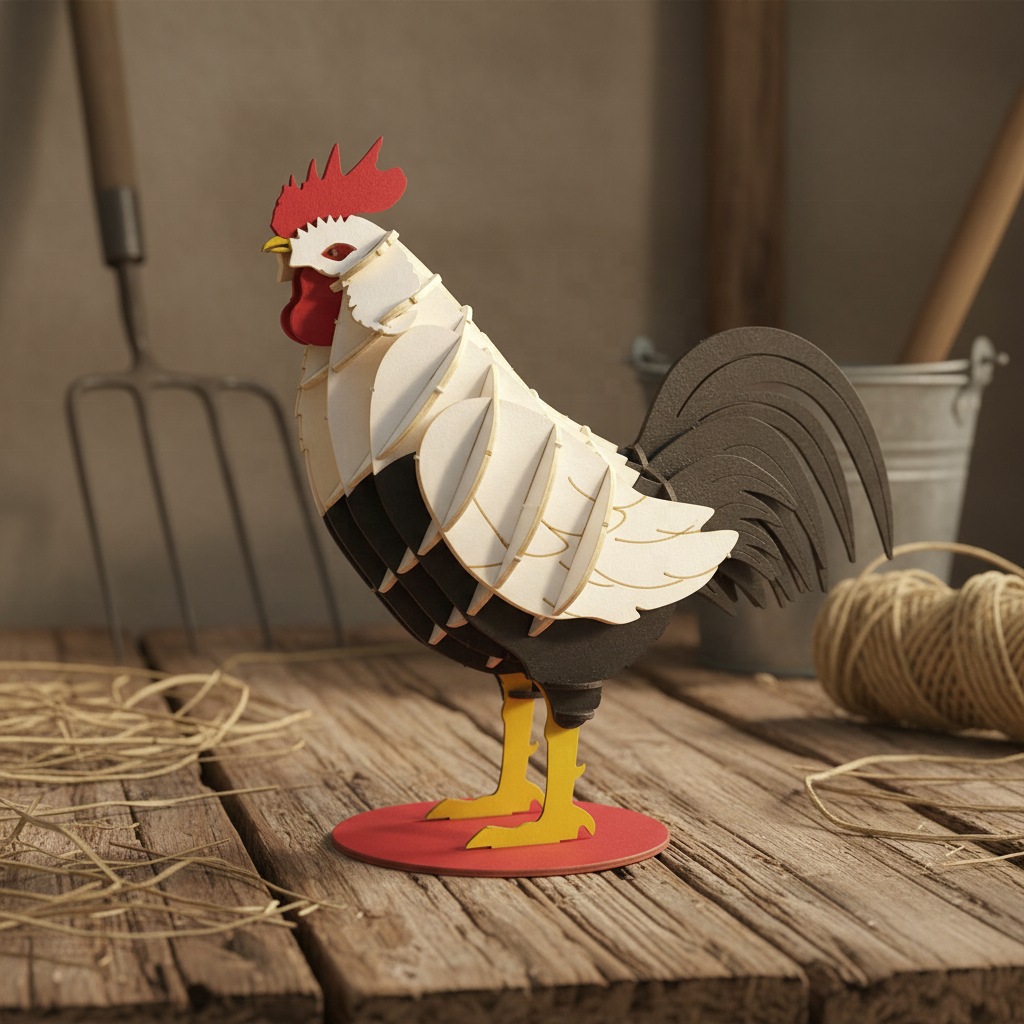 3D Rooster Cardboard Construction Kit DIY Model, DIY Rooster Cardboard Puzzle for Adults, Paintable 3D Rooster Puzzle for Kids, Rooster Lover Gift DIY Craft Kit, Farm Animal Gift for Rooster Lovers, Desktop Rooster Model DIY Kit, No Glue Cardboard Rooster Puzzle, Eco-friendly Rooster Craft Kit, 3D Animal Puzzle for Desk Decor, Creative Painting Craft Kit for Adults, Birthday Gift for Rooster Lover, Christmas Gift for Farm Animal Lover, Handmade Rooster Decor Gift, Small 3D Rooster Puzzle for Shelf, DIY Model Building Kit for Beginners, Art and Craft Gift for Rooster Lovers, Educational Cardboard Animal Puzzle, Relaxing DIY Craft Project for Adults, Rooster Figurine DIY Kit, 3D Puzzle for Stationery Gift Toys Shop, Wholesale Rooster Craft Kit for Retail