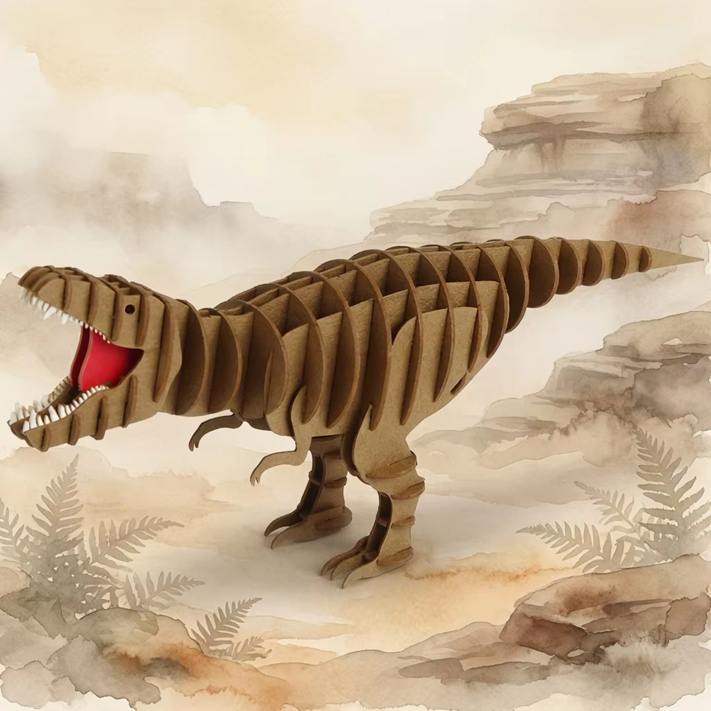 CUPUZ T-Rex 3D Paper Model Kit, lifelike prehistoric Tyrannosaurus Rex dinosaur souvenir DIY paper puzzle