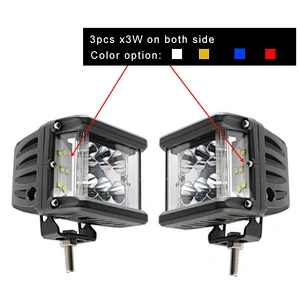 side shooter led 36W 3 inch Dual color LED Driving Light