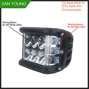 side shooter led 36W 3 inch Dual color LED Driving Light