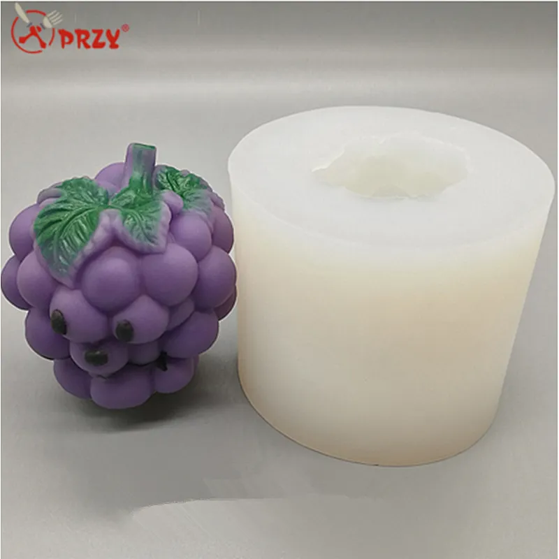 New design cute 3D Cartoon orange fruit soap mould silicone grape banana Soap silicone cake molds