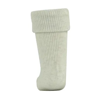 100% Full Colored Cotton Children Baby Knee High Turn Over Socks