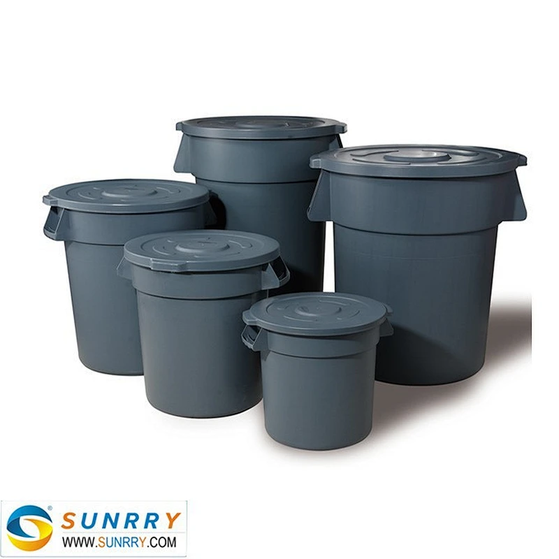 New quality recycle round 38L plastic waste garbage container can made of PE