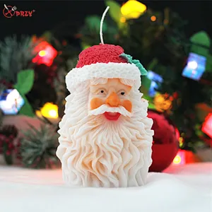 Promotion silicone soap Christmas 3D Mold DIY Handmade Santa Candles silicone molds