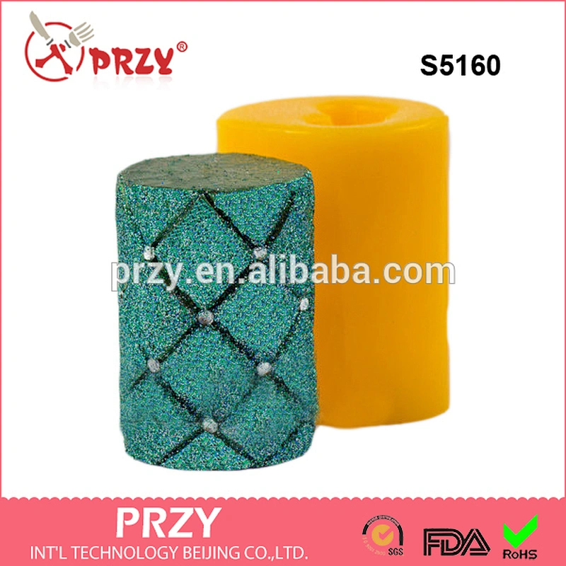 S5160 Cylinder rhombus 3D mold silicone mold soap mold