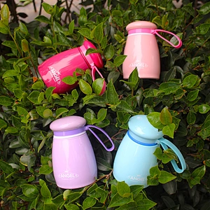 Lovely Portable Double Wall Stainless Steel Vacuum Water Bottle Travel Vacuum Mug Customized Logo