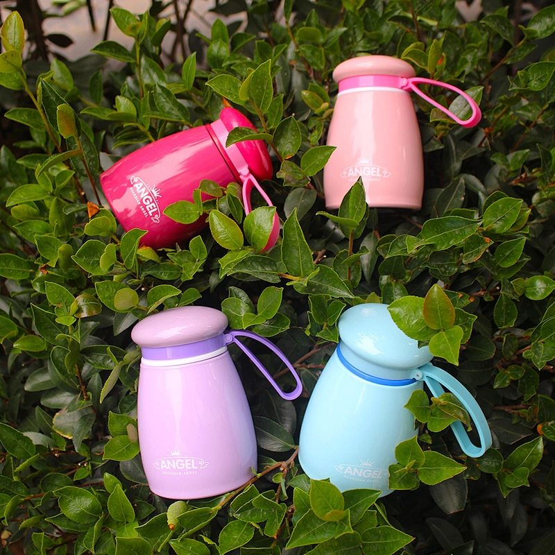 Lovely Portable Double Wall Stainless Steel Vacuum Water Bottle Travel Vacuum Mug Customized Logo