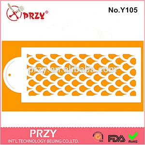 Eco-friendly Y105 fondant cake decorating design stencil