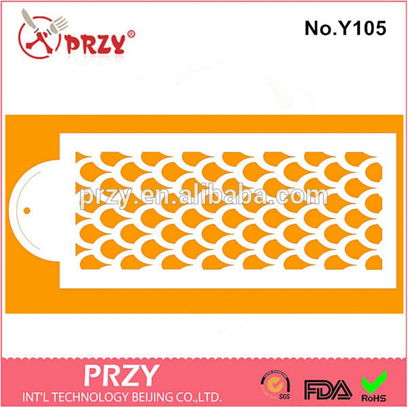Eco-friendly Y105 fondant cake decorating design stencil