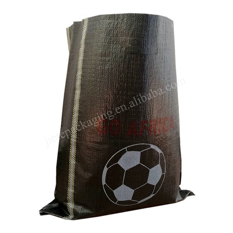 Black plastic pp woven black pp shopping bag