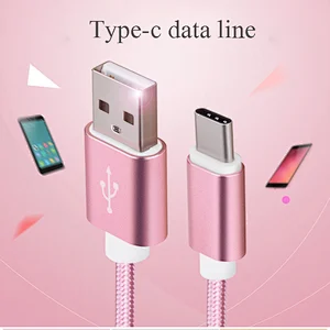 High quality fast charge type c cable nylon for iphone charging cable