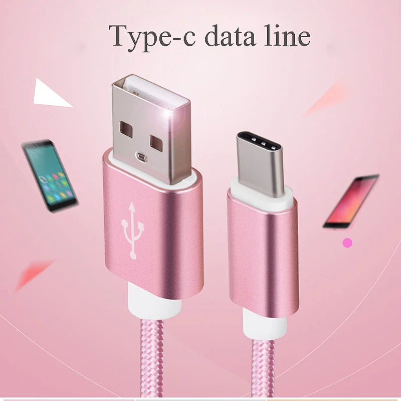 High quality fast charge type c cable nylon for iphone charging cable