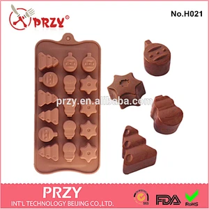 H021 PRZY christmas pattern silicone jelly mold / chocolate silicone jelly mold