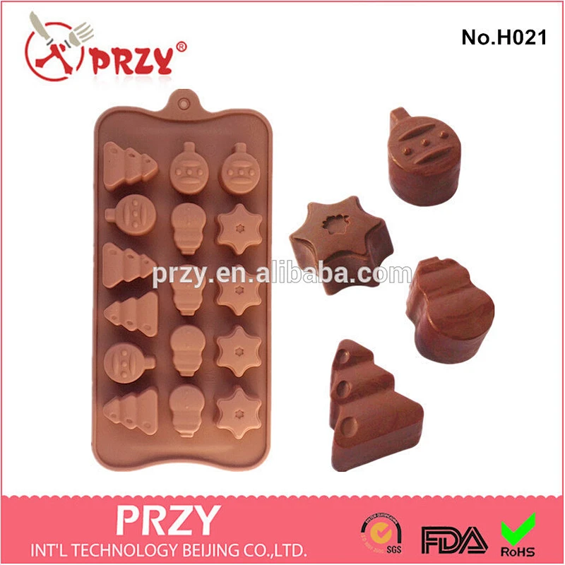 H021 PRZY christmas pattern silicone jelly mold / chocolate silicone jelly mold