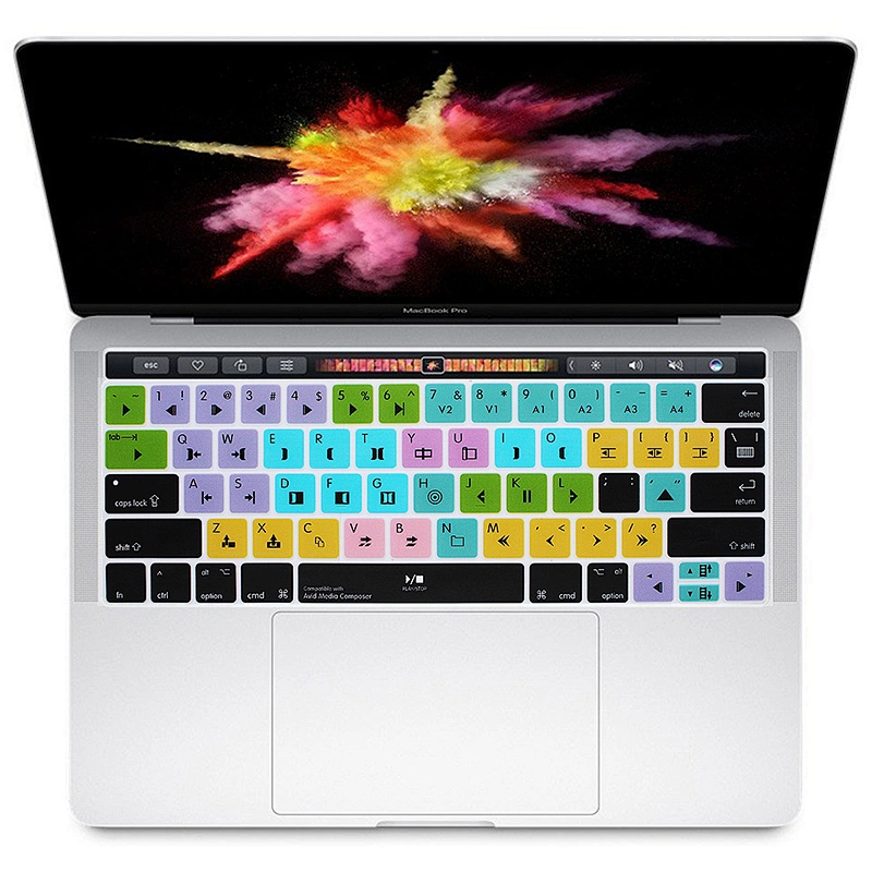 Avid Media Composer Shortcuts Silicone Keyboard Cover for mac book touch bar 13 15 2018 new air keyboard cover