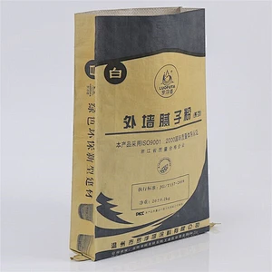 Custom industrial use paper plastic compound bag with valve port