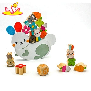 2019 New arrival baby wooden balancing stacking toys for education W11F078