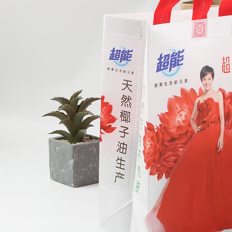 China wholesale big white non woven folding reusable shopping bag