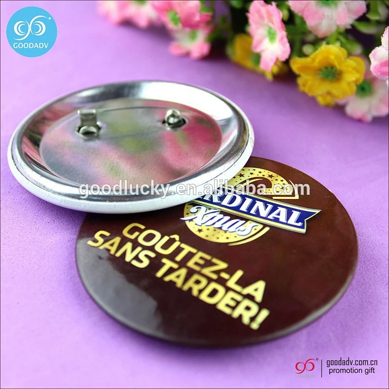 Promotional gifts Tin Badge /button badge/metal badge with pin