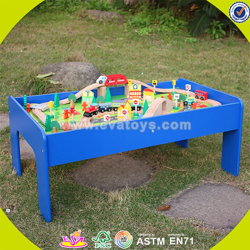 New arrival DIY wooden railway train toy for kids W04C009A