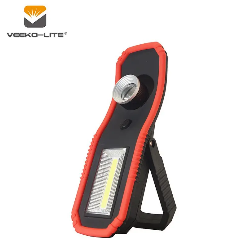 2018 hot selling 3AA battery Aluminium+Rubber working light 3W COB LED 120 lumens With zoom lens