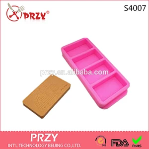 S4007 Hot sale silicone mould 4 cavities ice cube container mold soap mold