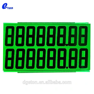 custom size segment 16 digit 7 segment LCD display for fuel dispenser