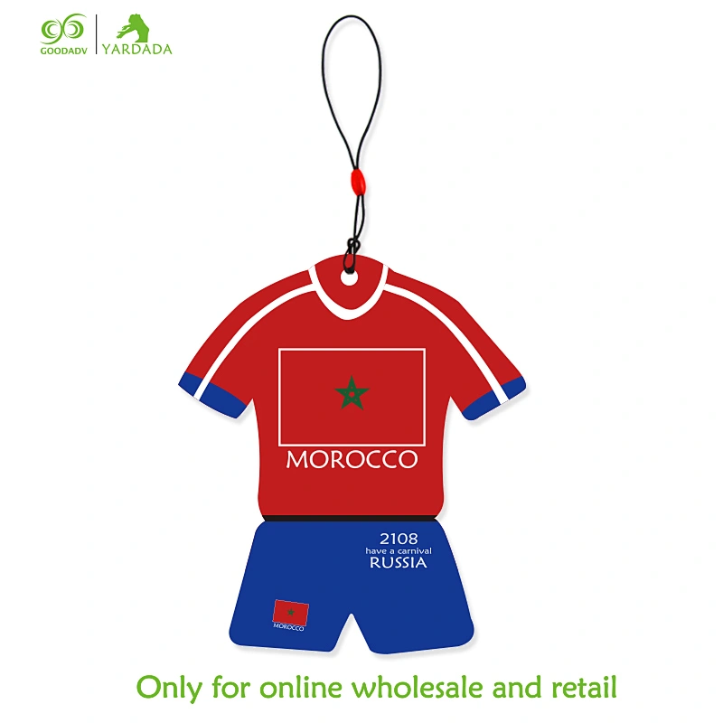 MOROCCO World Cup ball clothing shape, car fragrance paper, novelty design gift in stock