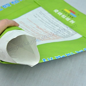 Industrial use stand up 3 layer kraft paper cement packing bag for volcanic ash,fly ash,dry mortar