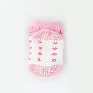 Autumn Winter wholesale kids manufacturers Newborn non slip floor lovely cartoon cat bear coral velvet Baby shoe Socks